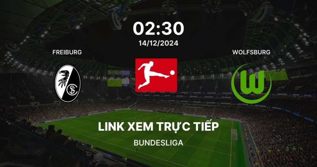 Link xem trực tiếp bóng đá Freiburg vs Wolfsburg Bundesliga 2024/25 ngày 14/12